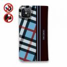 【Genuine】【手帳型ベルトなし】【Stick Case】チェック柄　ブルー＆ブラウン