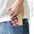 【Genuine】【手帳型ベルトなし】【Stick Case】チェック柄　ピンク＆クリーム