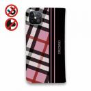 【Genuine】【手帳型ベルトなし】【Stick Case】チェック柄　ピンク＆ブラック