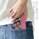 【Genuine】【手帳型ベルトなし】【Stick Case】チェック柄　グレー＆ピンク