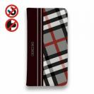 【Genuine】【手帳型ベルトなし】【Stick Case】チェック柄　グレー＆ブラウン