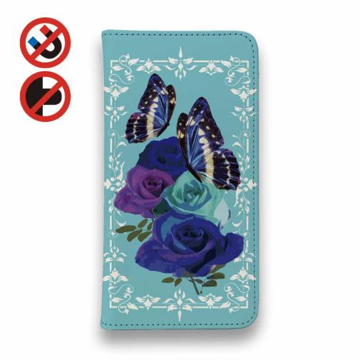 【彫姫】【手帳型ベルトなし】【Stick Case】薔薇と蝶