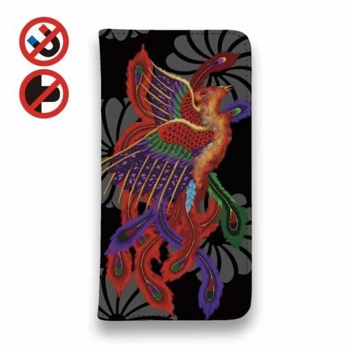 【彫姫】【手帳型ベルトなし】【Stick Case】鳳凰