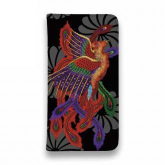 【彫姫】【手帳型ベルトなし】【Stick Case】鳳凰