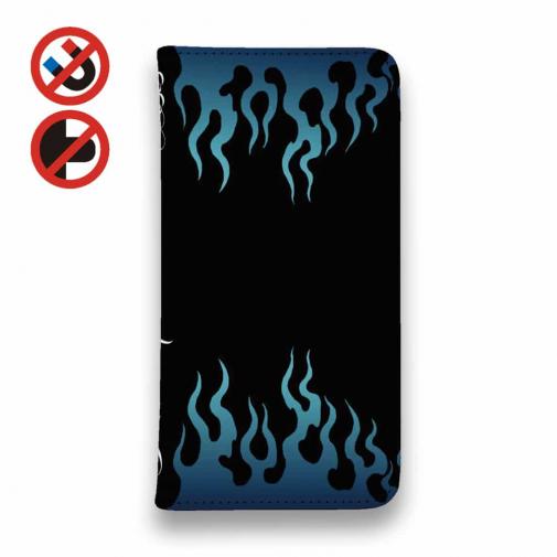 【彫姫】【手帳型ベルトなし】【Stick Case】ファイヤーパターン