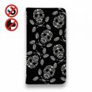 【彫姫】【手帳型ベルトなし】【Stick Case】バンダナ柄のスカル