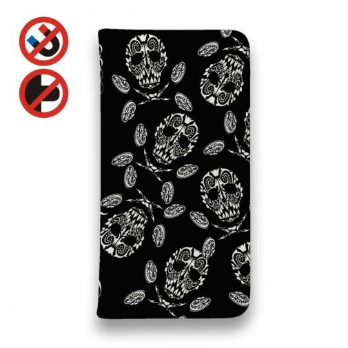 【彫姫】【手帳型ベルトなし】【Stick Case】バンダナ柄のスカル