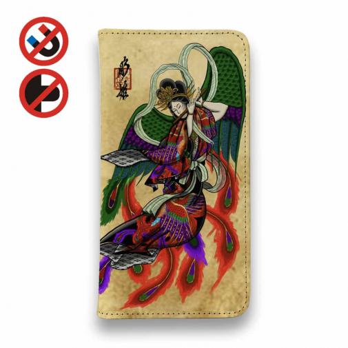 【彫姫】【手帳型ベルトなし】【Stick Case】羽衣天女