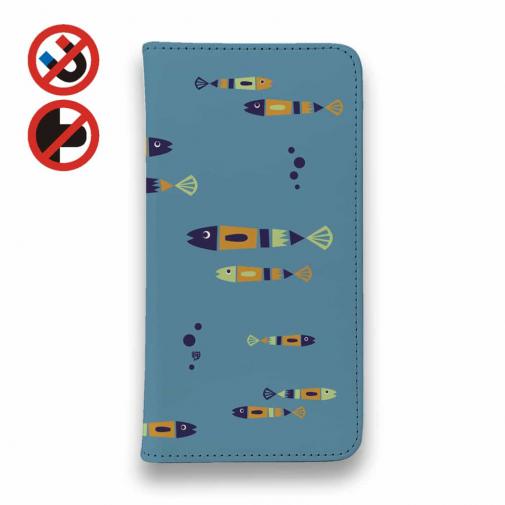 【手帳型ベルトなし】【Stick Case】【釣りざんまい】レトロフィッシュ