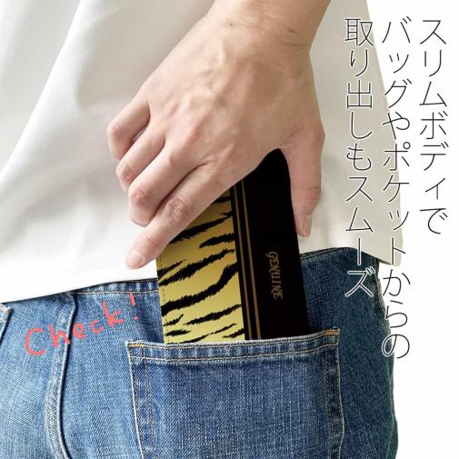 【Genuine】【手帳型ベルトなし】【Stick Case】虎 タイカ?ー コ?ールト? ライン