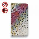 【手帳型ベルトなし】【Stick Case】ニジマス（レインボートラウト）のウロコ