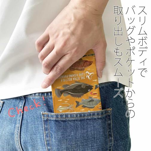 【手帳型ベルトなし】【Stick Case】【FISH MAN】テトラ帯は釣り天国！ オレンジ