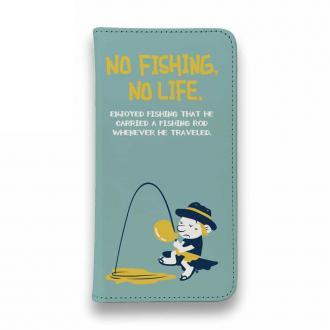 【手帳型ベルトなし】【Stick Case】【釣りざんまい】ウトウトアングラー_ミント