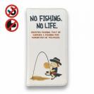 【手帳型ベルトなし】【Stick Case】【釣りざんまい】ウトウトアングラー_ホワイト