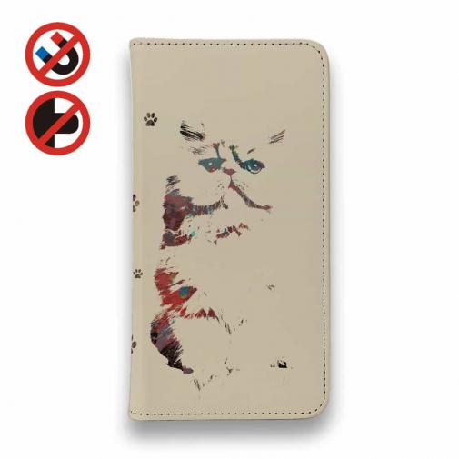 【手帳型ベルトなし】【Stick Case】猫の肉球