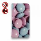 【Genuine】【手帳型ベルトなし】【Stick Case】カラフル　チョコ　フ?ルー＆ヒ?ンク