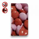 【Genuine】【手帳型ベルトなし】【Stick Case】カラフル　チョコ　ヒ?ンク＆レット?