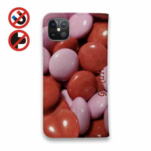 【Genuine】【手帳型ベルトなし】【Stick Case】カラフル　チョコ　ヒ?ンク＆レット?