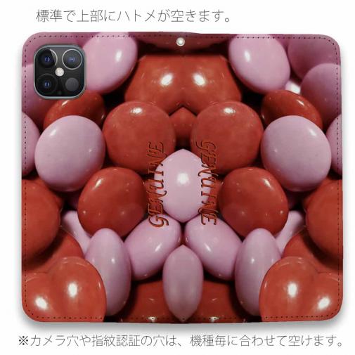 【Genuine】【手帳型ベルトなし】【Stick Case】カラフル　チョコ　ヒ?ンク＆レット?