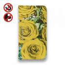 【Genuine】【手帳型ベルトなし】【Stick Case】バラ（薔薇） イエロー