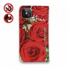 【Genuine】【手帳型ベルトなし】【Stick Case】バラ（薔薇） レッド