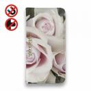 【Genuine】【手帳型ベルトなし】【Stick Case】バラ（薔薇） ピンク