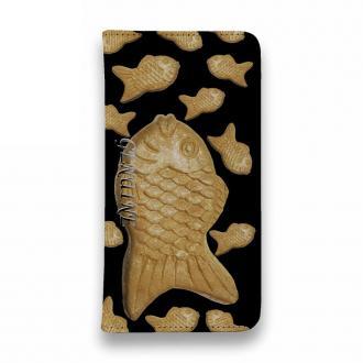 【Genuine】【手帳型ベルトなし】【Stick Case】たいやき　ヘ?ーシ?ュ＆ブラック