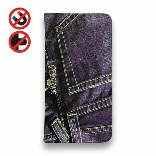 【Genuine】【手帳型ベルトなし】【Stick Case】シ?ーンス?  パープル