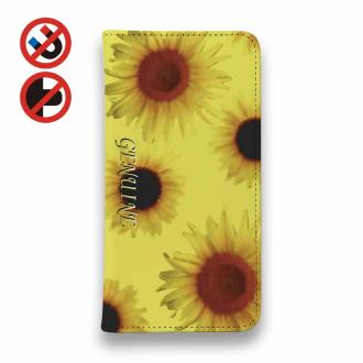 【Genuine】【手帳型ベルトなし】【Stick Case】ひまわり　イエロー