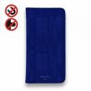 【手帳型ベルトなし】【Stick Case】スエード風大人のネイビー