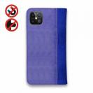 【手帳型ベルトなし】【Stick Case】スエード風大人のネイビー