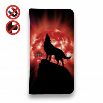 【ROMI HIME】【手帳型ベルトなし】【Stick Case】狼レッド 月