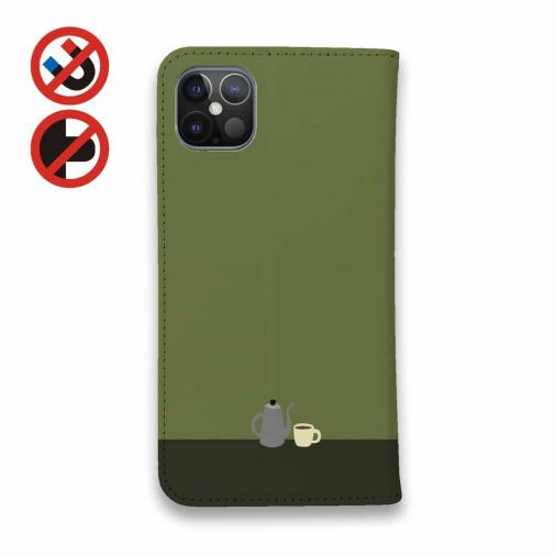 【手帳型ベルトなし】【Stick Case】コーヒー注ぐクマさん(wakat)