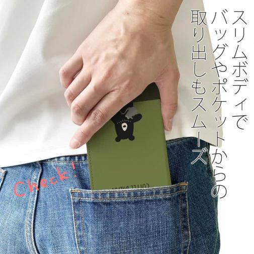 【手帳型ベルトなし】【Stick Case】コーヒー注ぐクマさん(wakat)