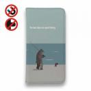 【手帳型ベルトなし】【Stick Case】【FISH MAN】クマさんもフィッシング No3