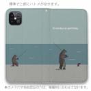 【手帳型ベルトなし】【Stick Case】【FISH MAN】クマさんもフィッシング No3