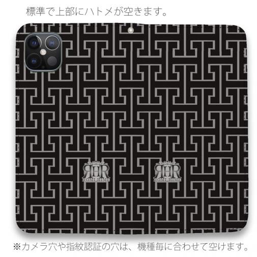 【ROMI HIME】【手帳型ベルトなし】【Stick Case】マーク・ロゴ ブラック