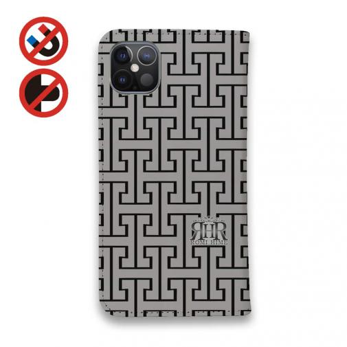 【ROMI HIME】【手帳型ベルトなし】【Stick Case】マーク・ロゴ ホワイト