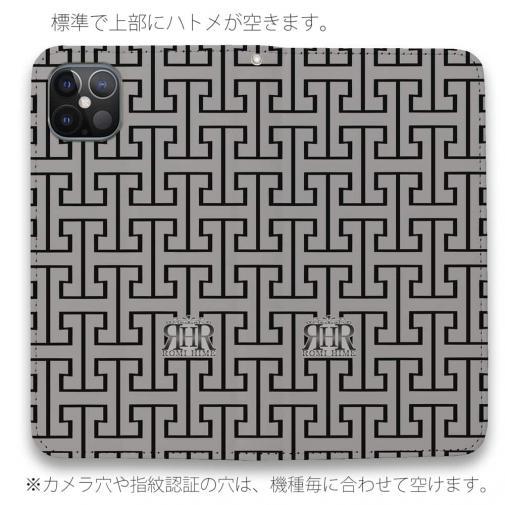 【ROMI HIME】【手帳型ベルトなし】【Stick Case】マーク・ロゴ ホワイト