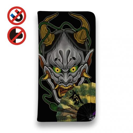 【彫姫】【手帳型ベルトなし】【Stick Case】般若 和彫りデザイン