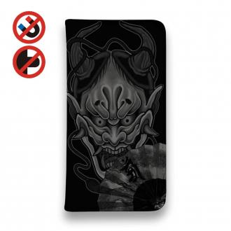 【彫姫】【手帳型ベルトなし】【Stick Case】般若　和彫りデザイン