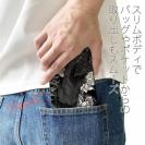 【彫姫】【手帳型ベルトなし】【Stick Case】唐獅子牡丹　和彫りデザイン