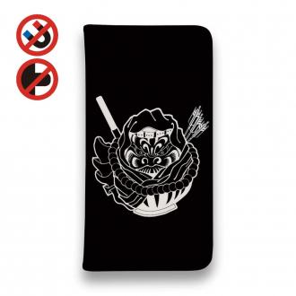 【彫姫】【手帳型ベルトなし】【Stick Case】弁慶達磨（ブラック）