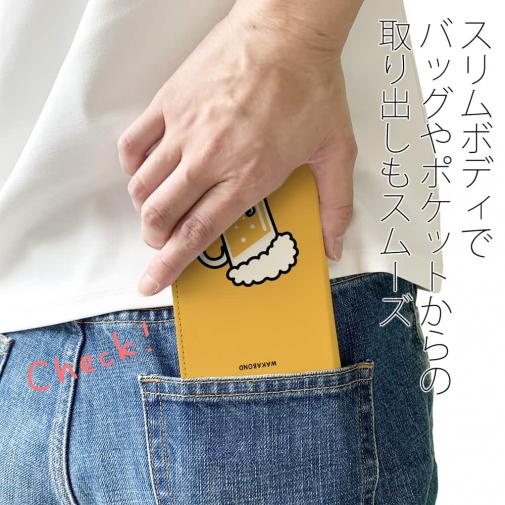 【手帳型ベルトなし】【Stick Case】【ワカボンド】WAKAMAKAシリーズ ビールのビアビルン
