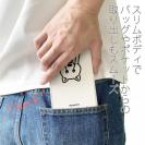 【手帳型ベルトなし】【Stick Case】【ワカボンド】WAKAMAKAシリーズ 白柴犬かぶりものとシバシロ