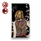 【ROMI HIME】【手帳型ベルトなし】【Stick Case】彫青 牡丹 和柄 桜 女