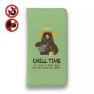 【手帳型ベルトなし】【Stick Case】クマさんのチルタイム_カラフル(wakat)