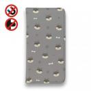 【手帳型ベルトなし】【Stick Case】柴犬いっぱい_黒柴(wakat)