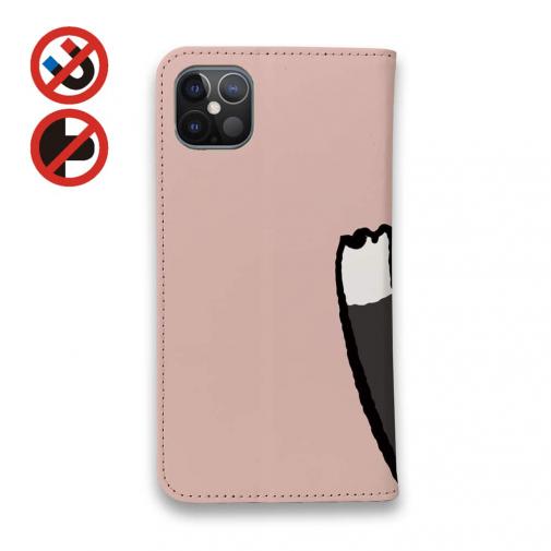 【手帳型ベルトなし】【Stick Case】ワーイなネコ_ハチワレ猫(wakat)