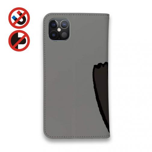 【手帳型ベルトなし】【Stick Case】ワーイなネコ_黒猫(wakat)